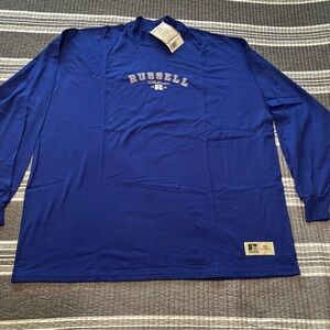 Russell Athletic Pro Cotton Long Sleeve Shirt in Royal Blue